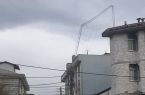 باد، دکل رادیویی بندرانزلی را واژگون کرد